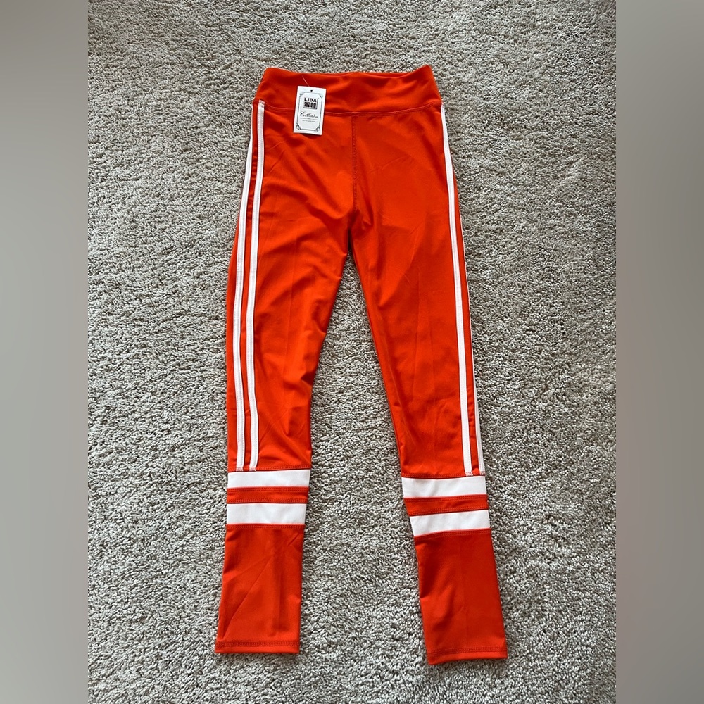 Lida Collection Orange Leggings, Size S/M